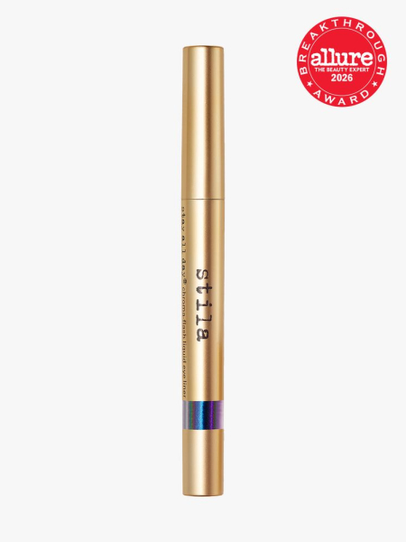 Stila Cosmetics Stay All Day Chroma-Flash Liquid Eye Liner in branded component on a light gray background with the 2026 best of beauty seal in the top right corner
