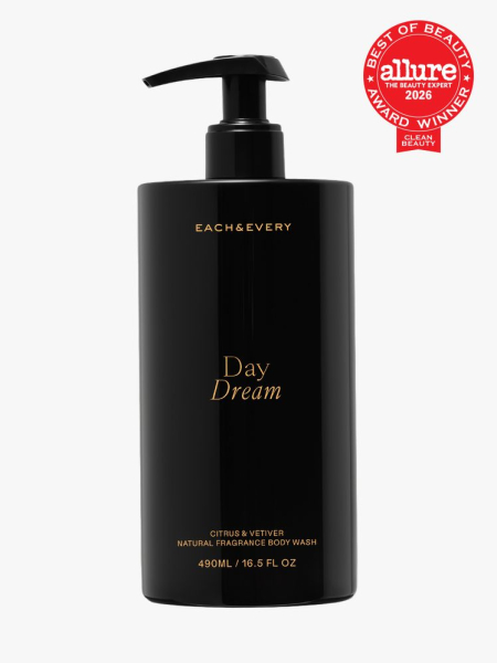 Each & Every Day Dream Body Wash in branded component on a light gray background with the 2026 best of beauty clean beauty seal in the top right corner