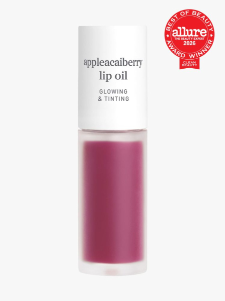 Nooni Lip Oil in branded component on a light gray background with the 2026 best of beauty clean beauty seal in the top right corner