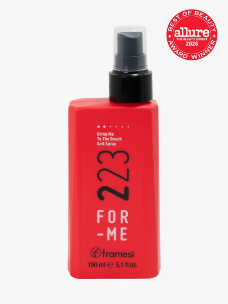 Framesi For-Me Bring Me to the Beach Salt Spray 223 in branded component on a light gray background with the 2026 best of beauty seal in the top right corner