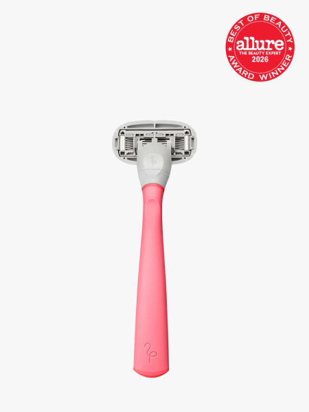 Flamingo Original Razor in branded component on a light gray background with the 2026 best of beauty seal in the top right corner